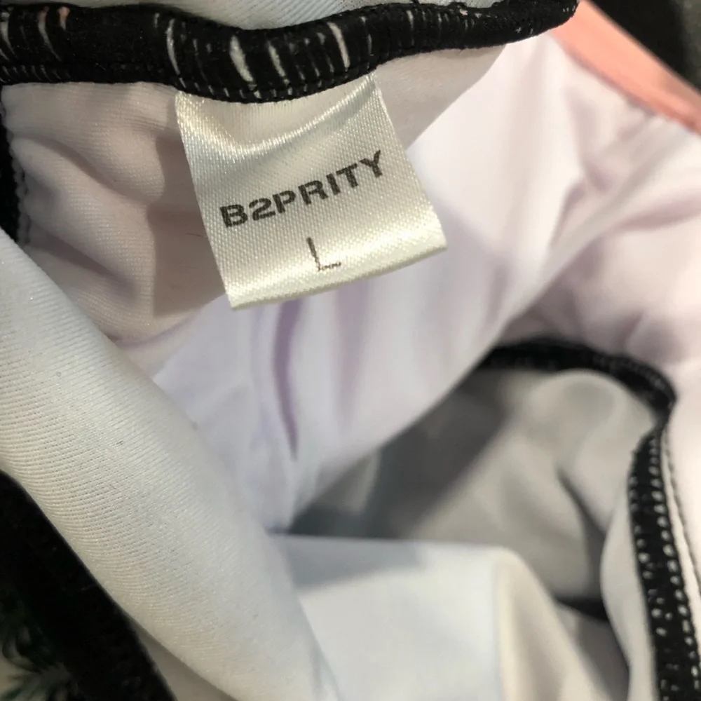 B2prity One Piece Swimsuit Front Cross Black and Pink - Picture 5 of 5